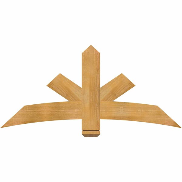 Ekena Millwork Alberta Rough Sawn Timber Gable Bracket, Western Red Cedar, 60"W x 27"H x 2"D x 6"F, 11/12 Pitch GBW060X27X0206ALB00RWR - main